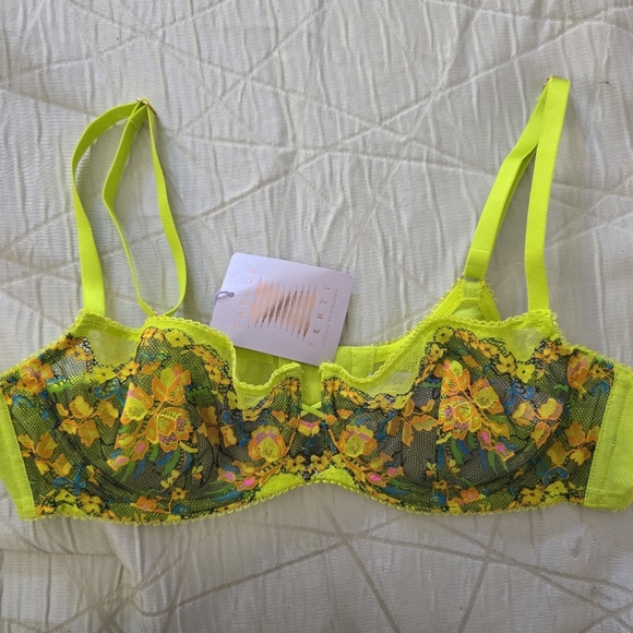 Fenty Beauty Other - Savage X Fenty Neon Floral Lace Bra 38B NWT